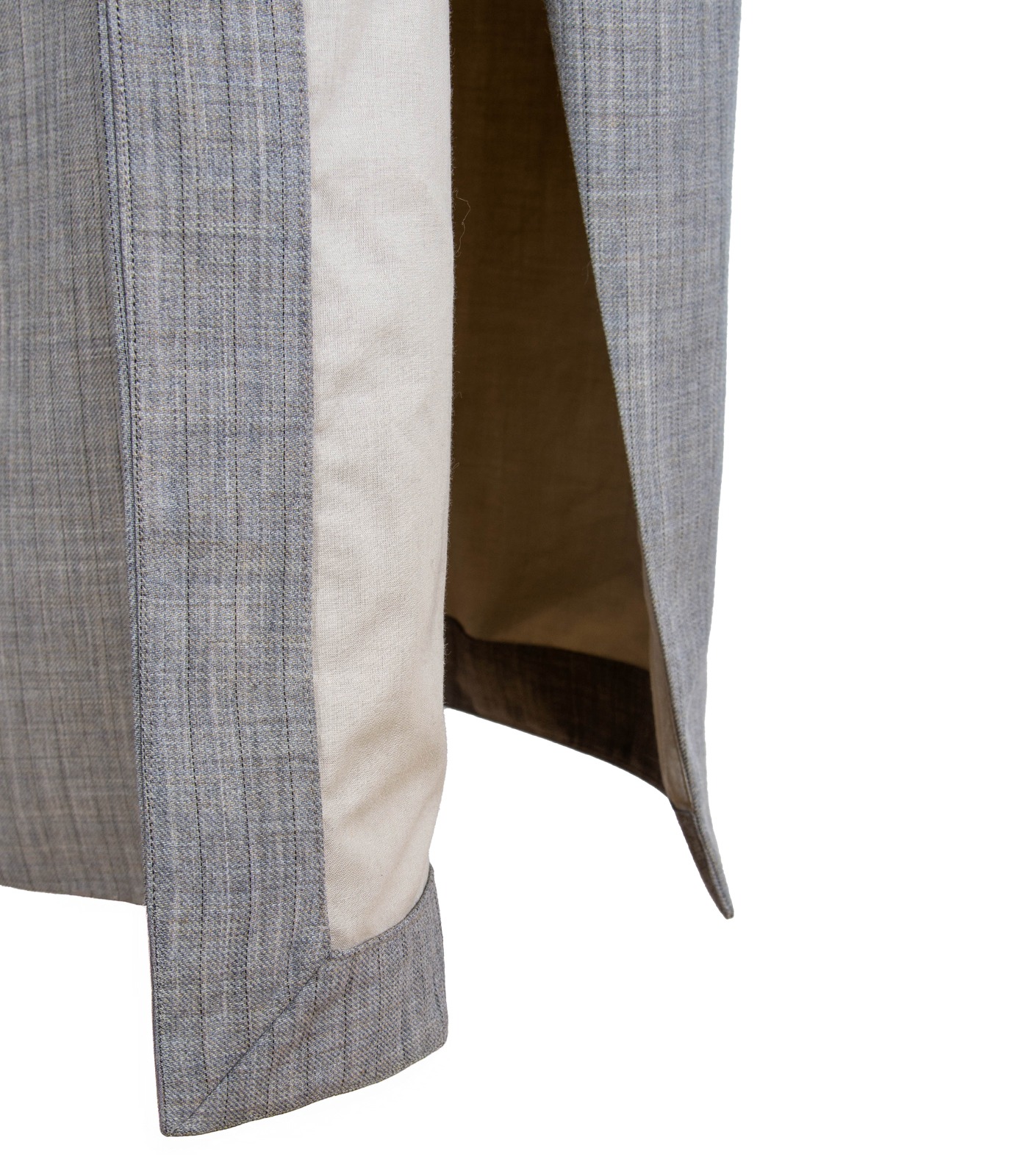 HIGH-WAISTED WOOL ASYMMETRICAL PENCIL SKIRT - Image 9