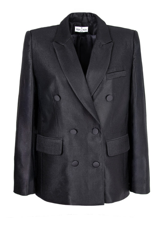 WOOL & SILK DOUBLE-BREASTED JACKET