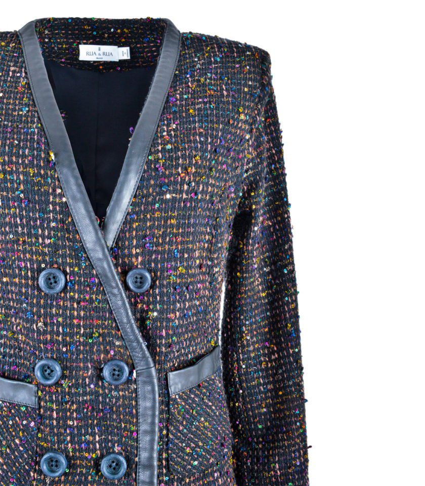 SEQUINNED BOUCLÉ TWEED BLAZER DRESS - Image 3