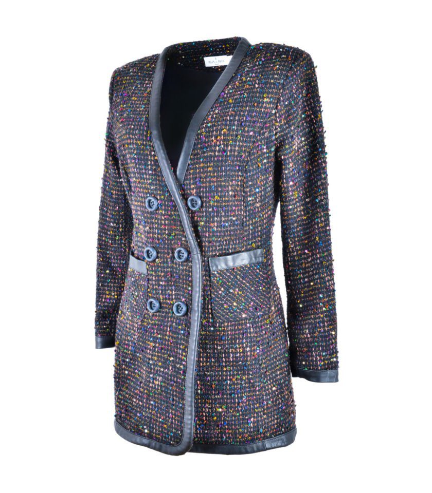 SEQUINNED BOUCLÉ TWEED BLAZER DRESS - Image 4