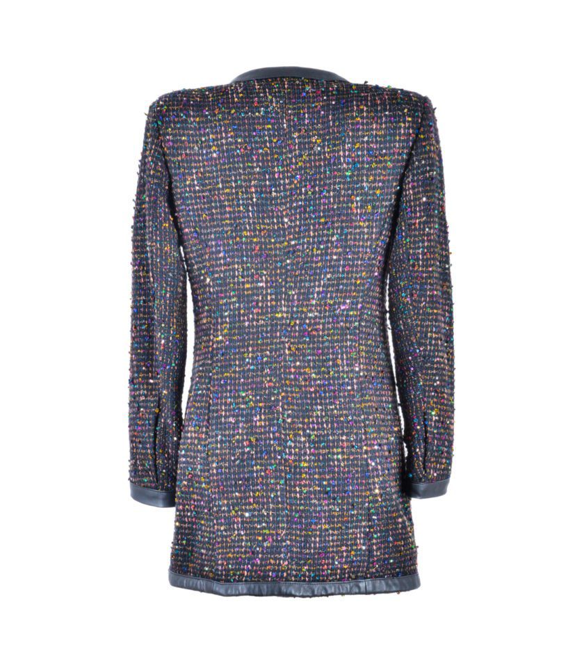 SEQUINNED BOUCLÉ TWEED BLAZER DRESS - Image 5