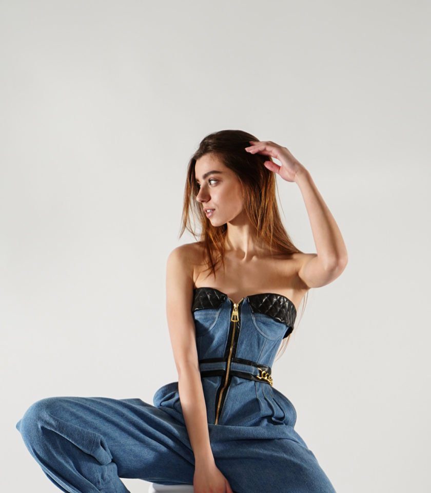 WOMEN’S DENIM CORSET LOOSE FIT JUMPSUIT - Image 7