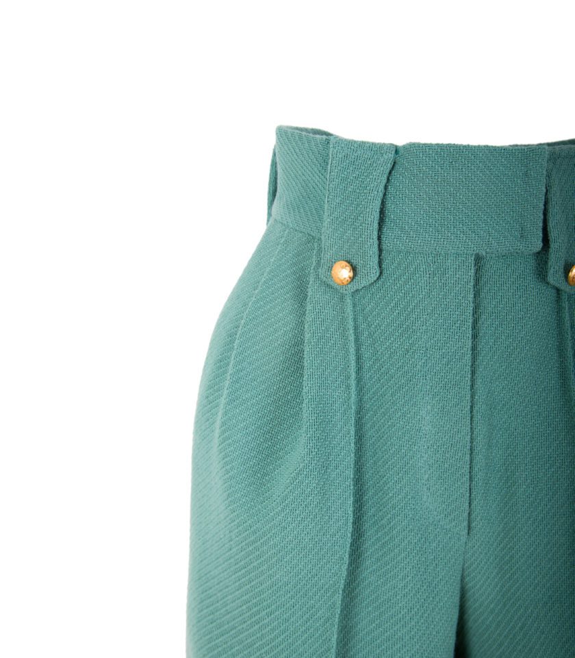 WOOL HIGH-WAISTED WIDE-LEG TROUSERS - Image 2