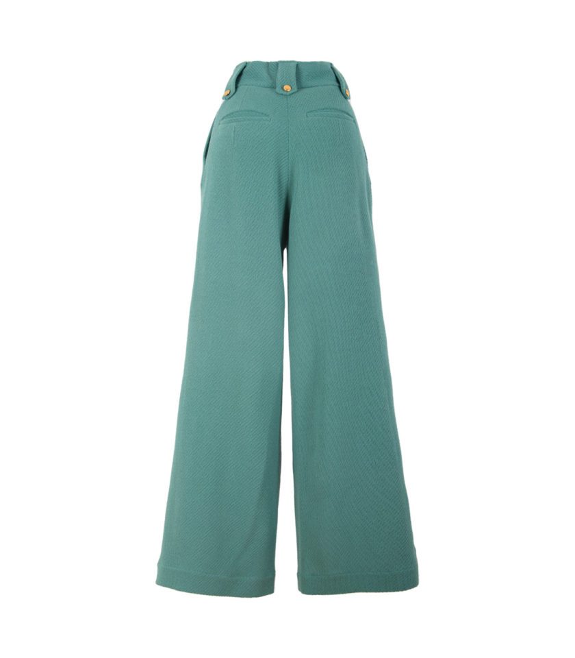 WOOL HIGH-WAISTED WIDE-LEG TROUSERS - Image 3