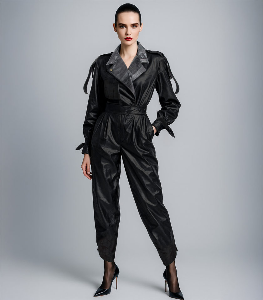 TAFFETA SILK LOOSE FIT JUMPSUIT - Image 2