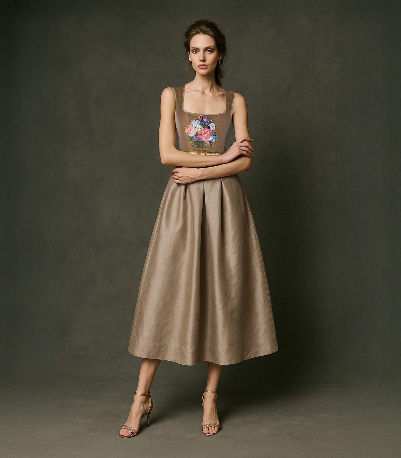 CORSET DRESS WITH HAND EMBROIDERY - Image 2