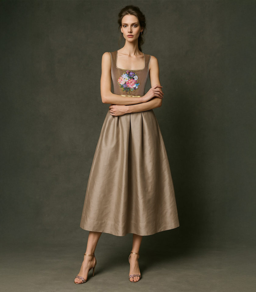 CORSET DRESS WITH HAND EMBROIDERY - Image 2