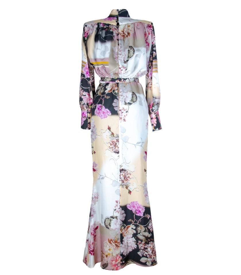 LONG FLORAL COCKTAIL DRESS - Image 7