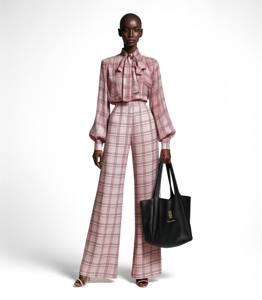 SILK BLOUSE AND PANTS SET - Image 2