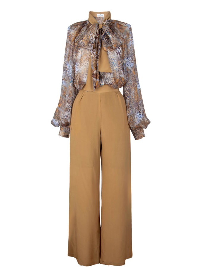 SILK SHIRT AND PANTS SET