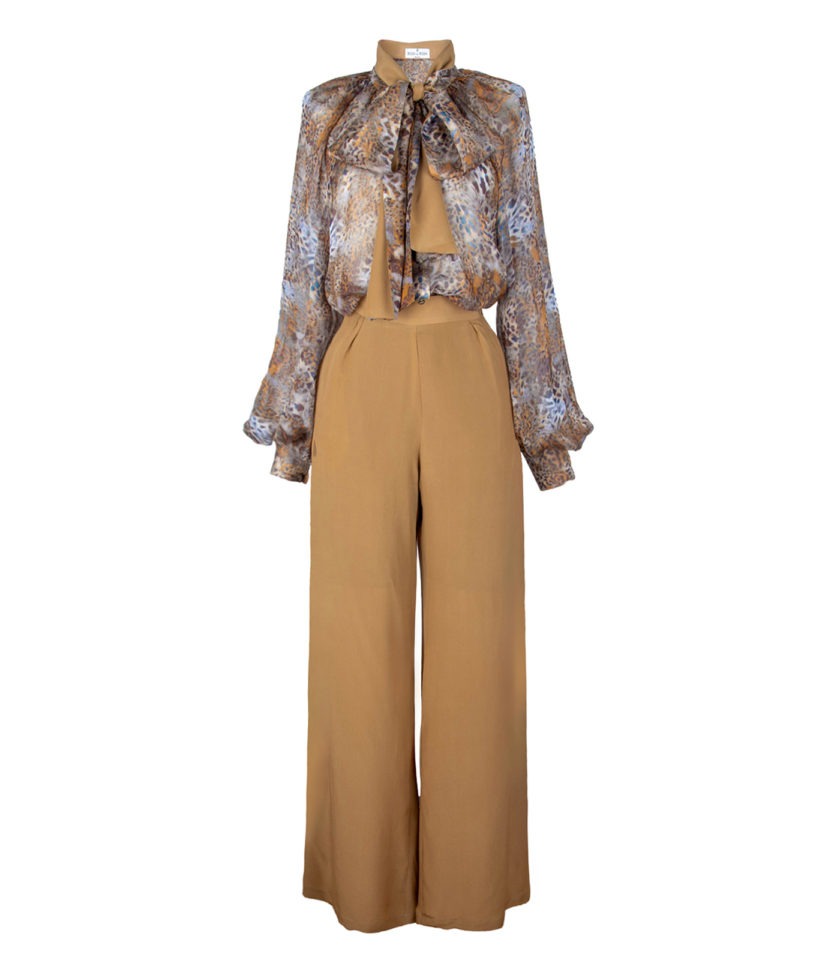 SILK SHIRT AND PANTS SET