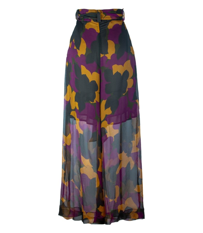 SHEER SILK WIDE-LEG PANTS - Image 7