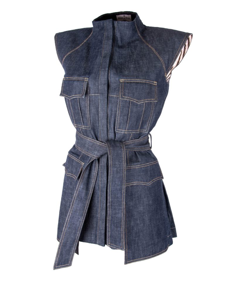 DENIM SLEEVELESS JACKET VEST - Image 4