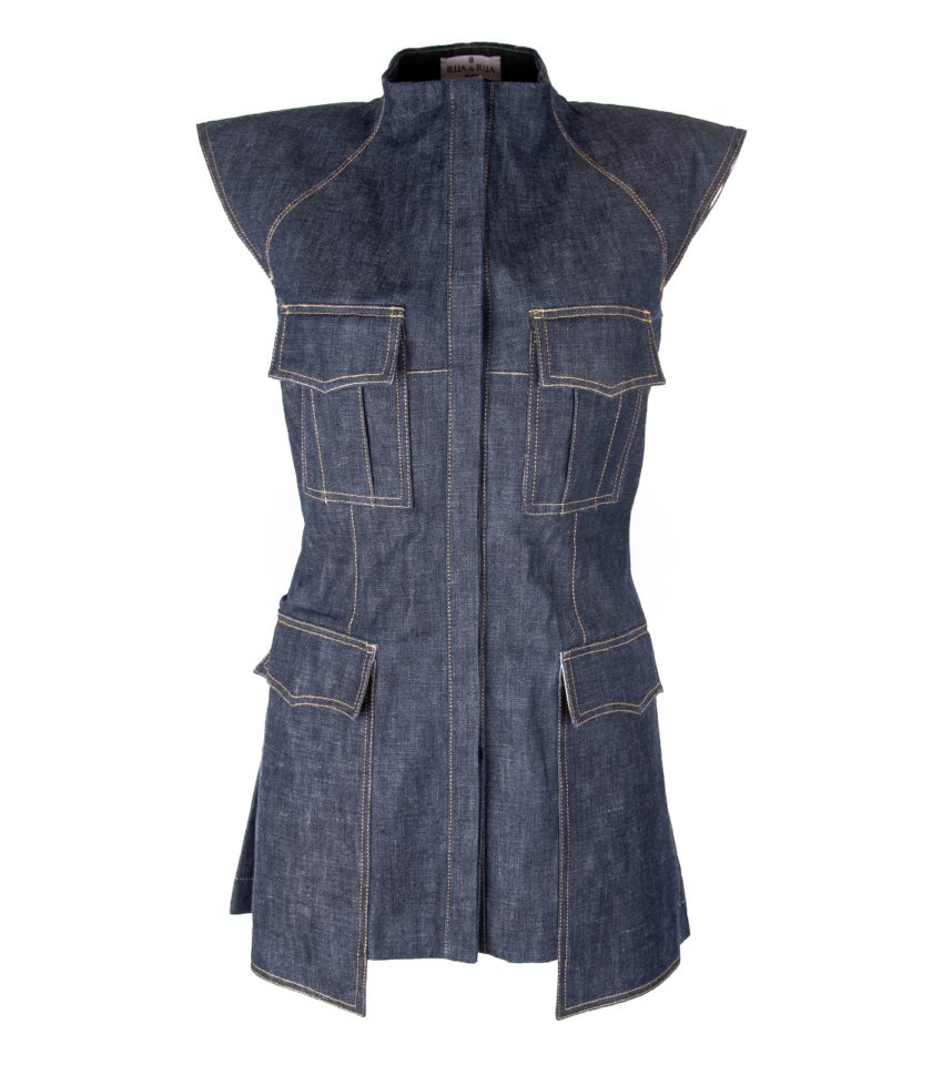 DENIM SLEEVELESS JACKET VEST - Image 8