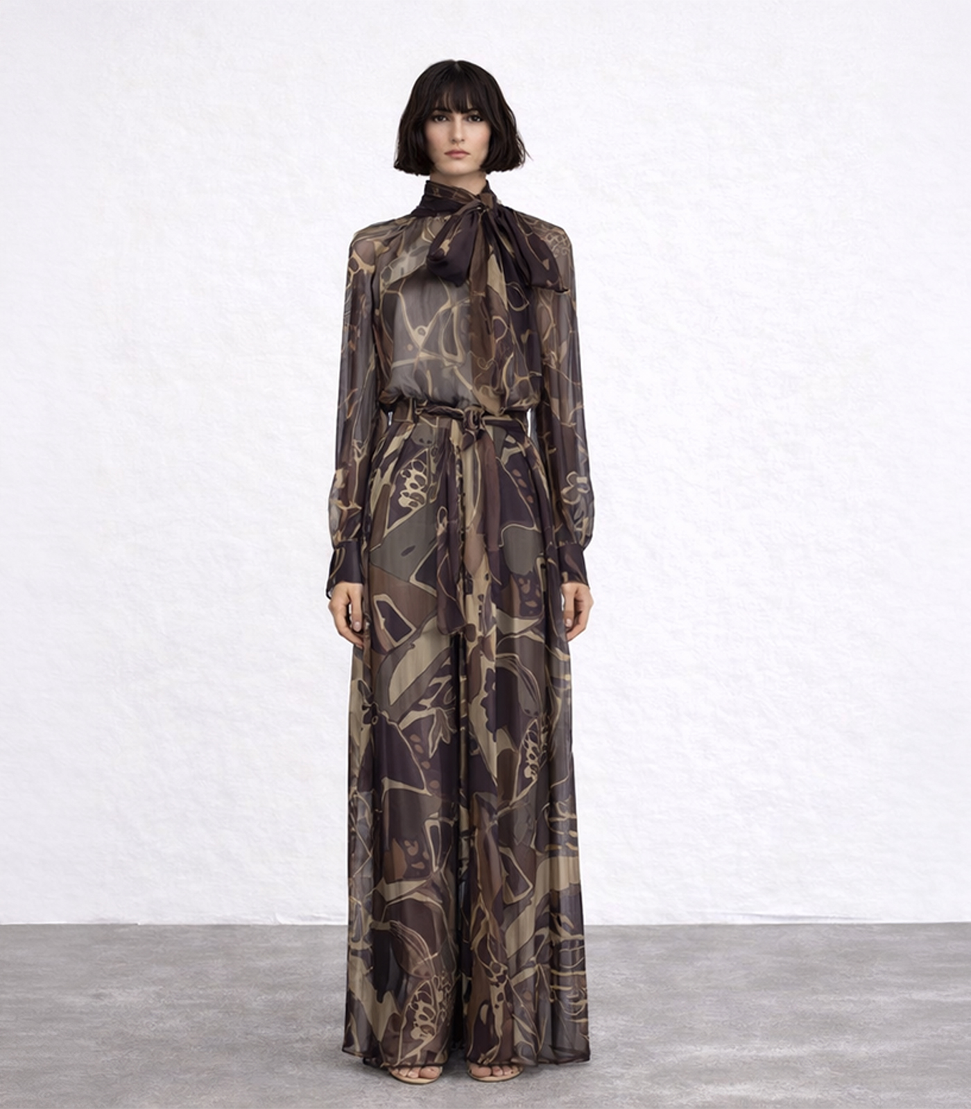 SHEER SILK WIDE-LEG PANTS - Image 2