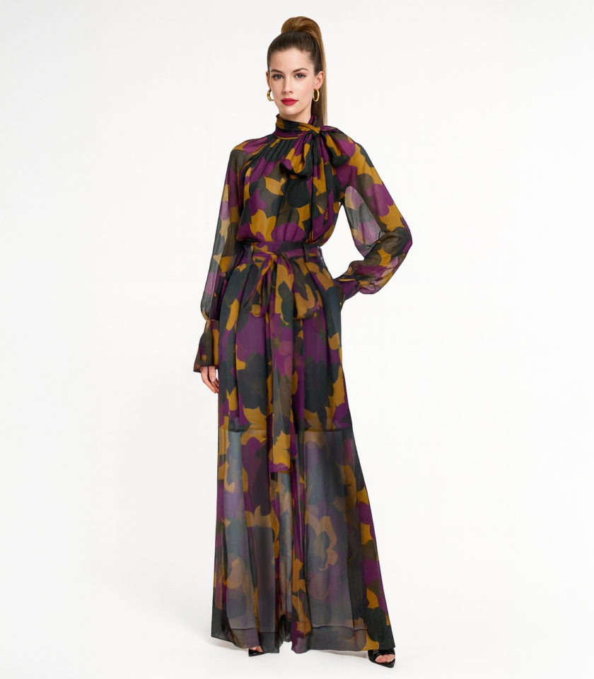 SHEER SILK WIDE-LEG PANTS - Image 2