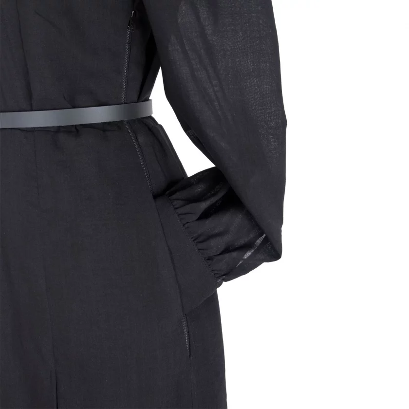 RUFFLED WOOL MIDI DRESS WITH SILK LINING - Image 5