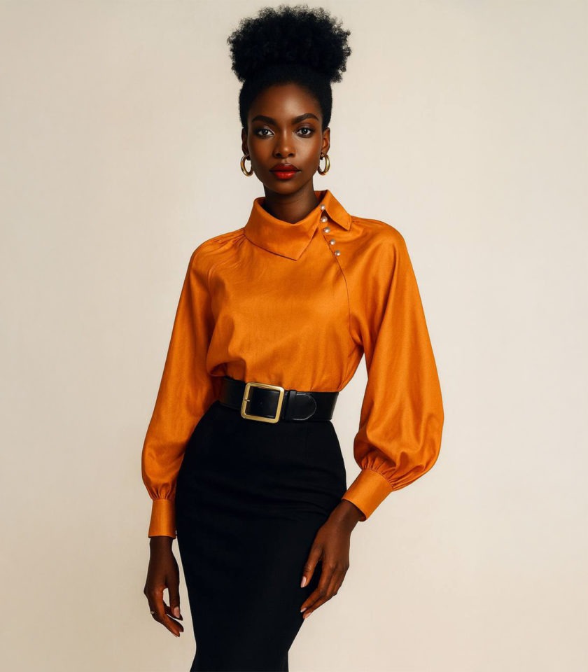 SUNSET LINEN-SILK BLOUSE - Image 2