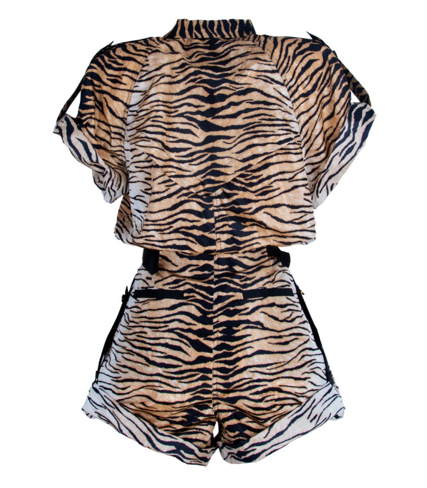 WILD LUXE TIGER SILK PLAYSUIT JUMPSUIT - Image 8