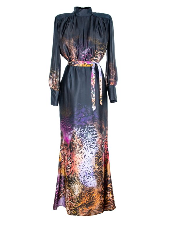 Long Silk Cocktail Dress