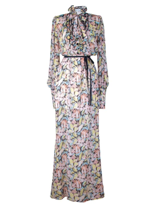 Long Floral Cocktail Dress