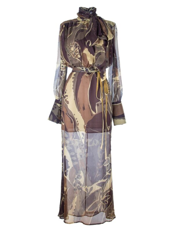 Long Silk Cocktail Dress