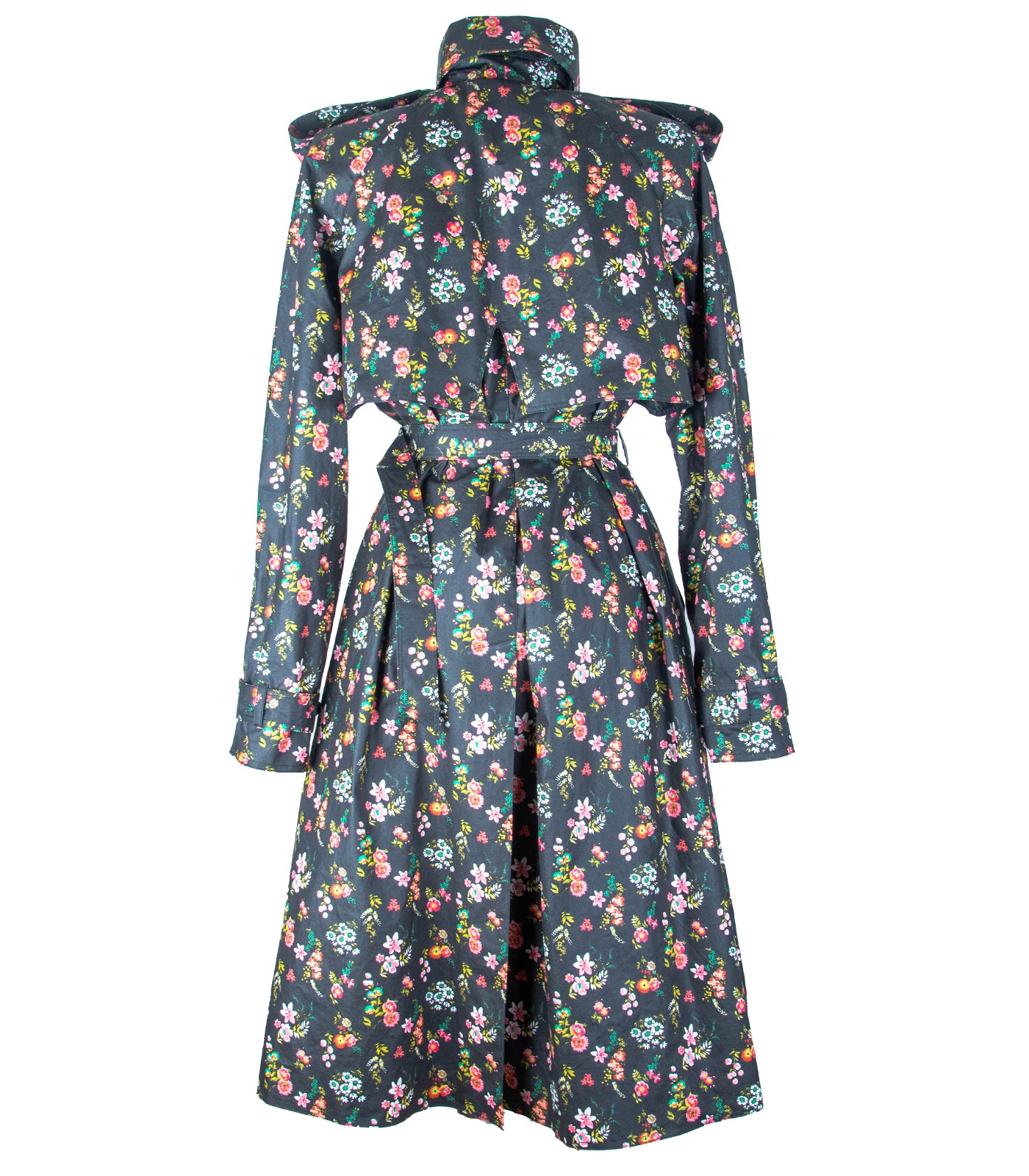Coated Cotton Double-Breasted Trench Coat - Image 11