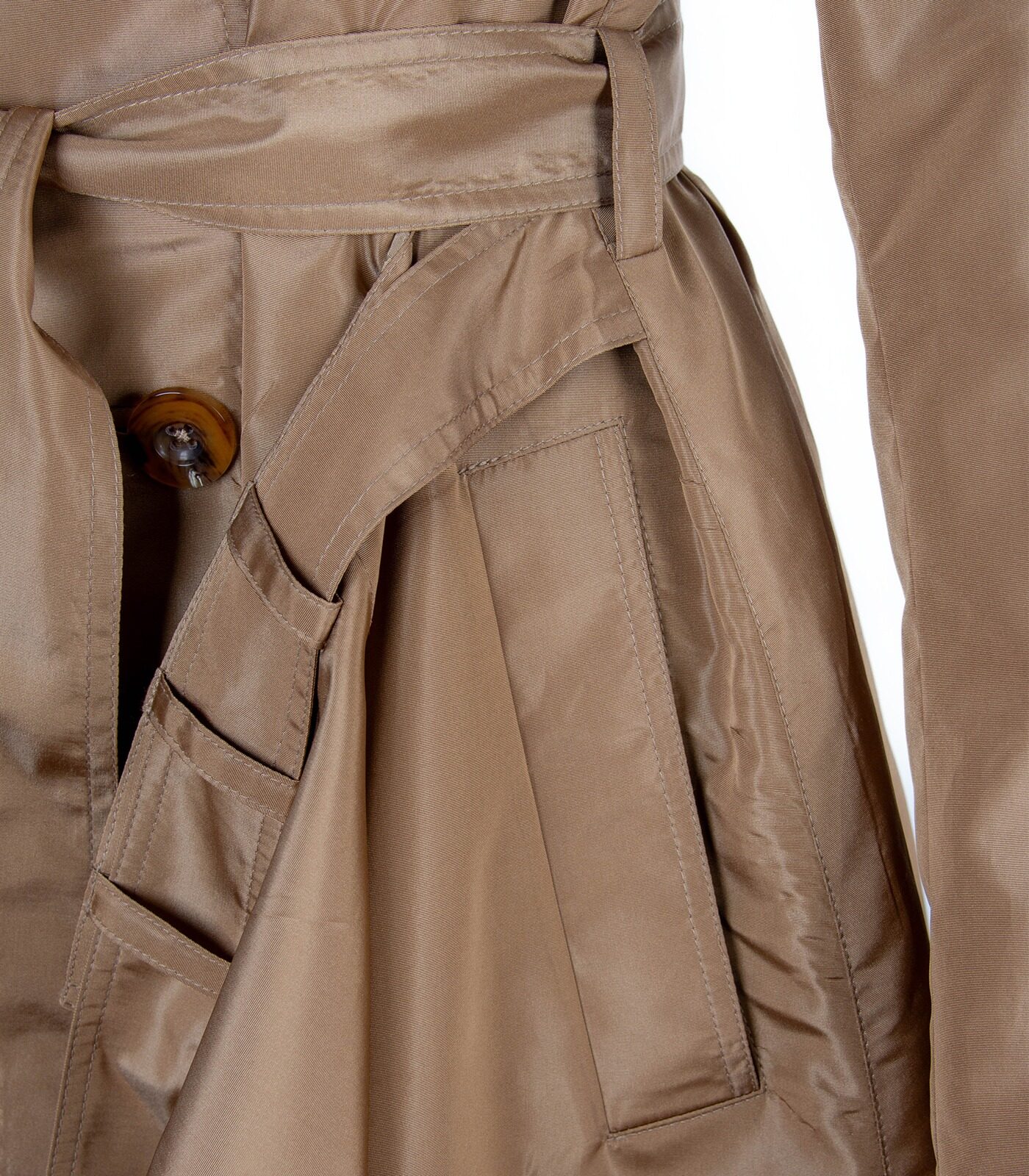 Silk Double-Breasted Trench Coat - Image 9