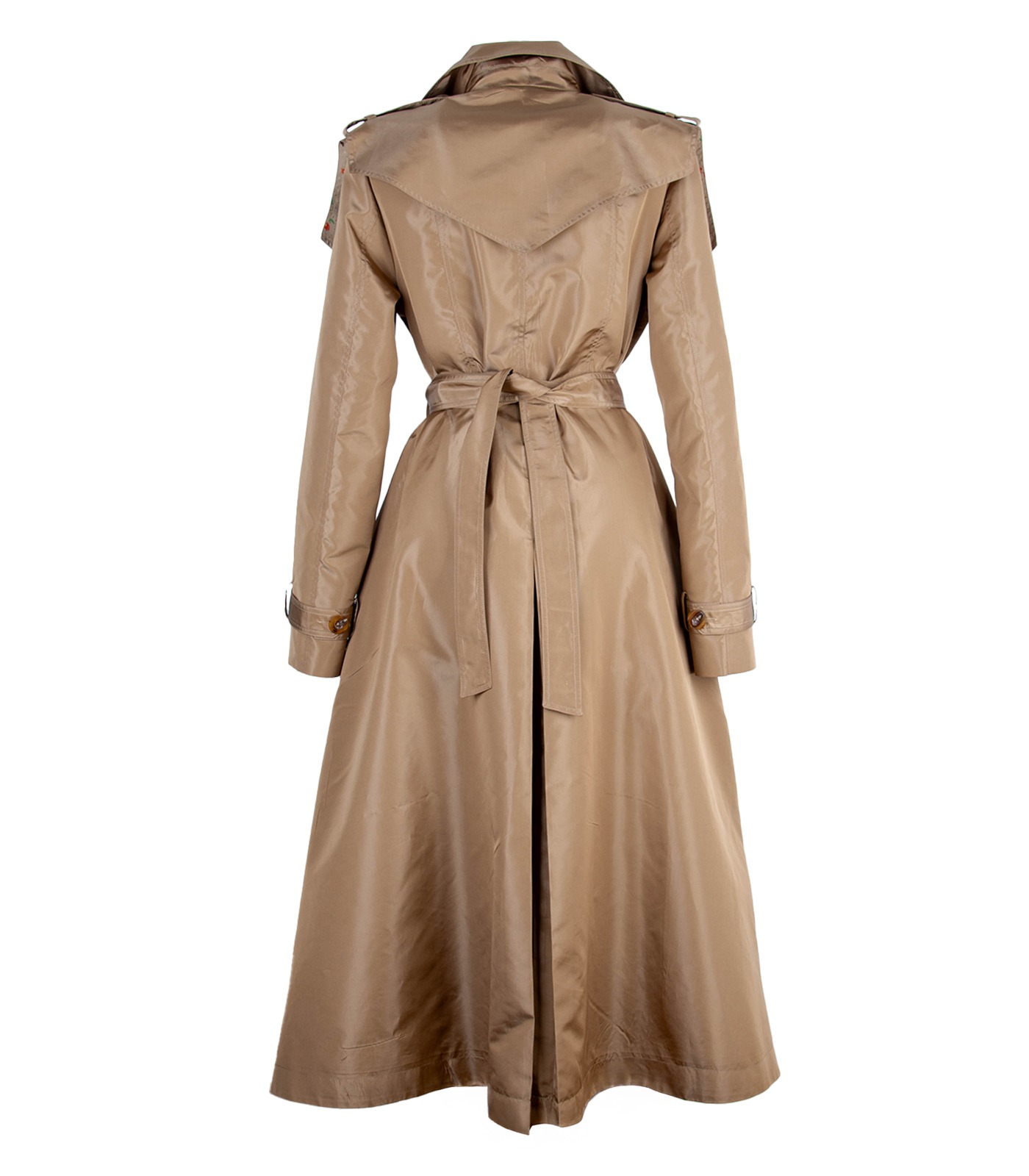 Silk Double-Breasted Trench Coat - Image 11