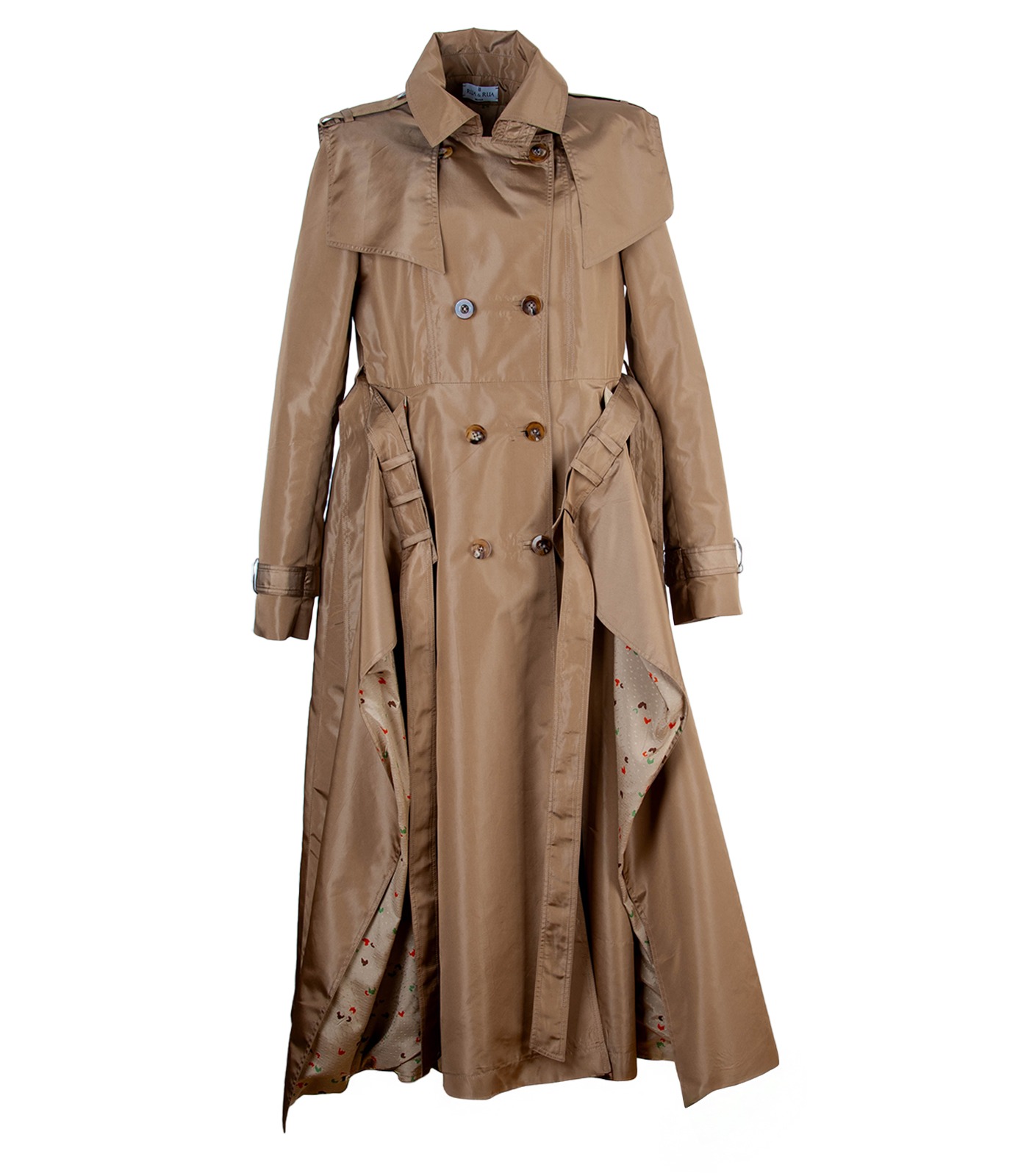 Silk Double-Breasted Trench Coat - Image 12