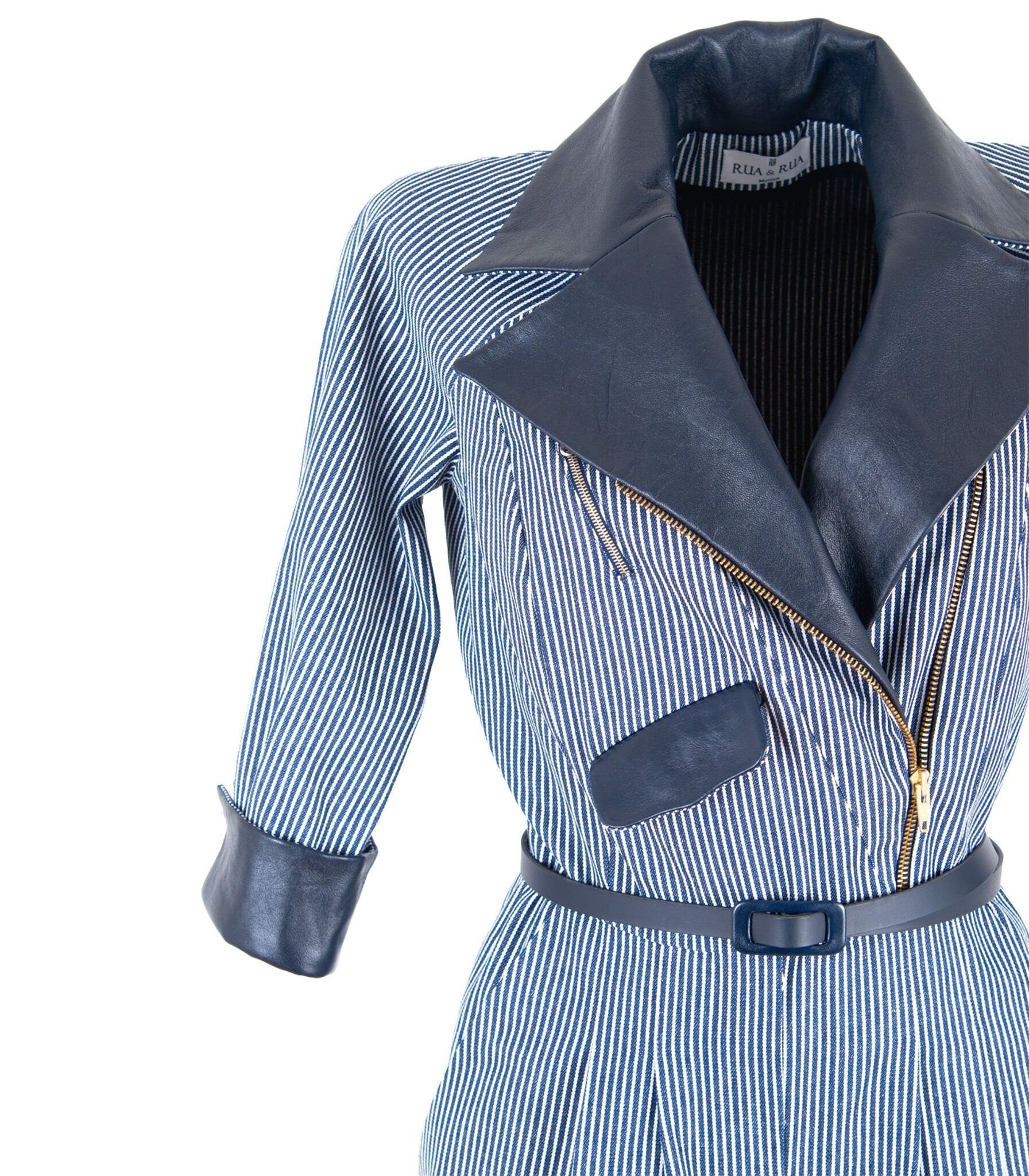 Cotton & Leather Loose Fit Jumpsuit - Image 3