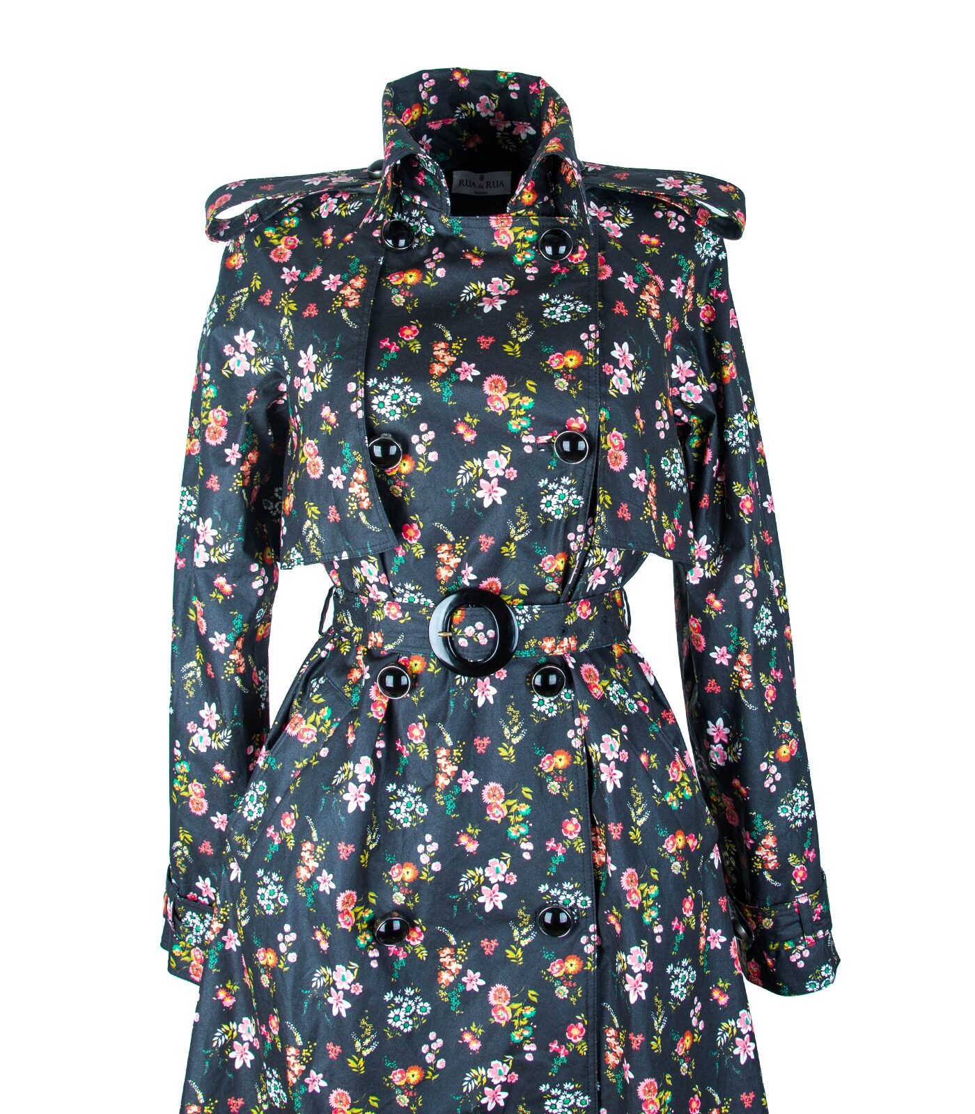 Coated Cotton Double-Breasted Trench Coat - Image 5