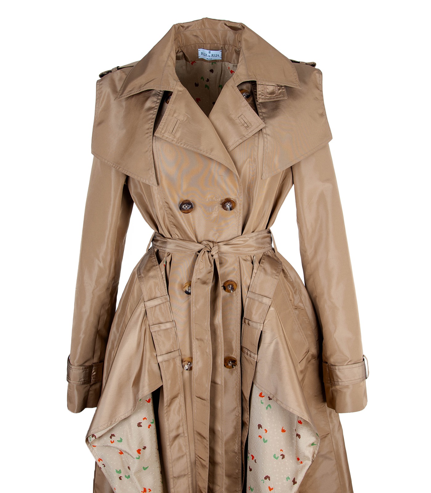 Silk Double-Breasted Trench Coat - Image 4