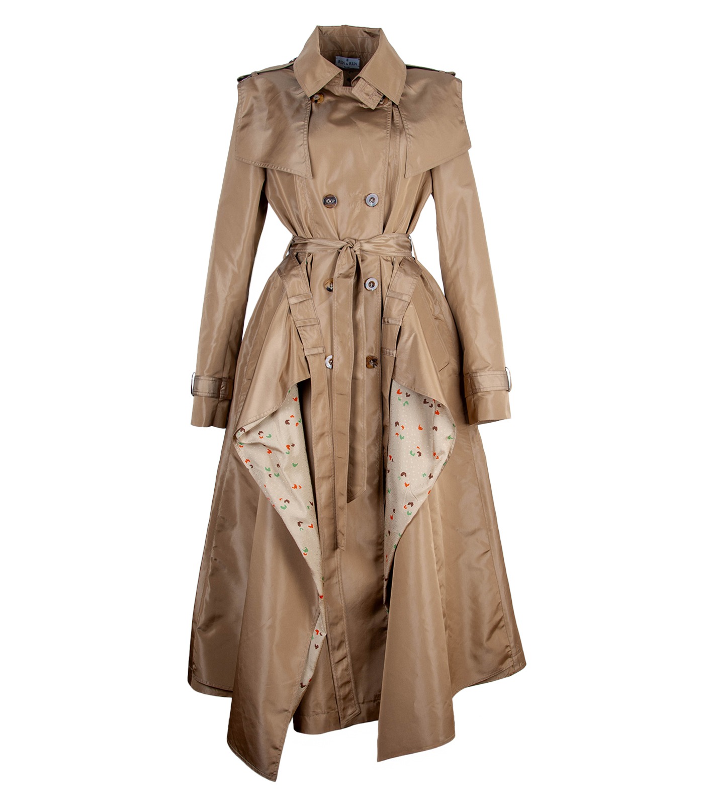 Silk Double-Breasted Trench Coat - Image 5