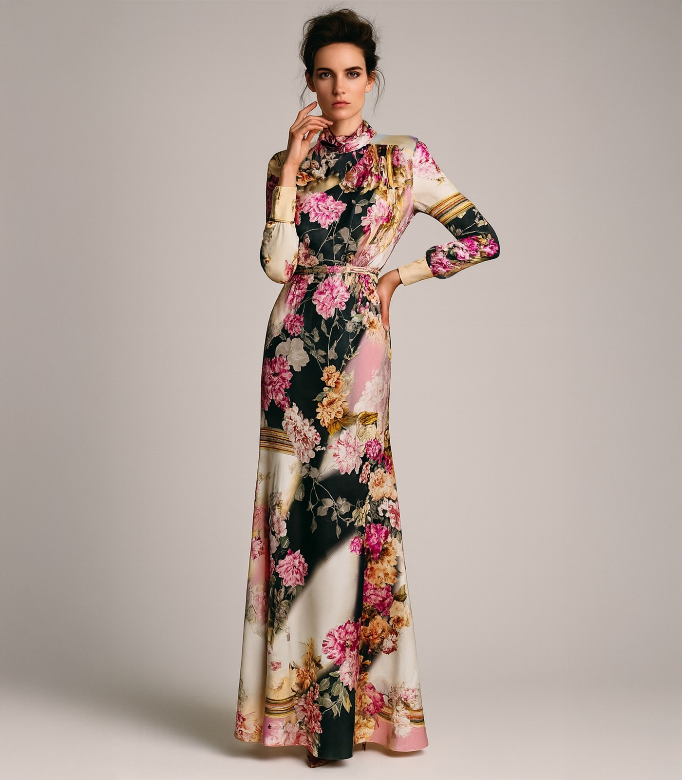 Long Floral Cocktail Dress - Image 2