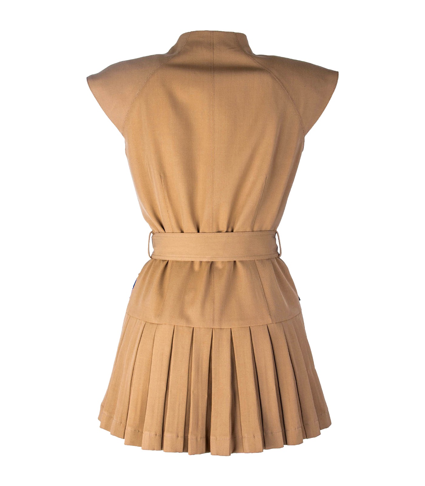 Wool Gabardine Sleeveless Jacket - Image 7