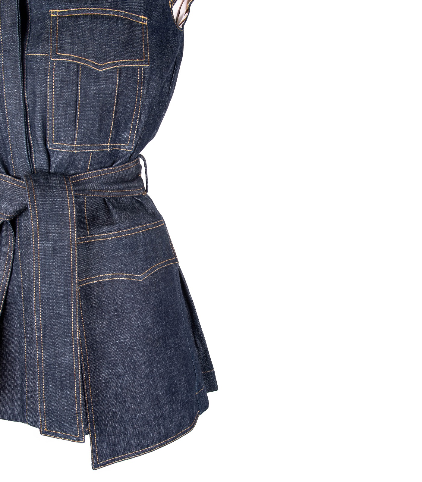Denim Sleeveless Jacket Vest - Image 6