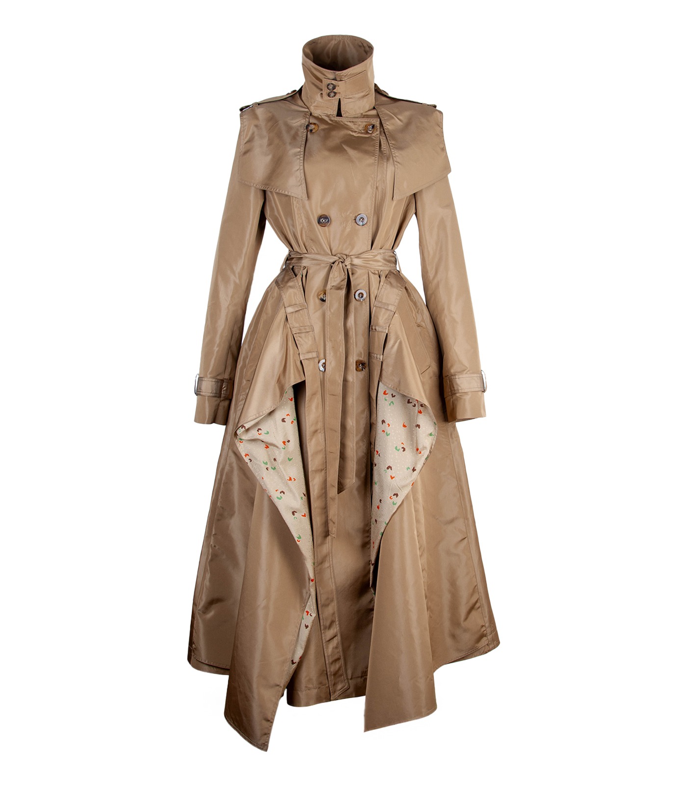 Silk Double-Breasted Trench Coat - Image 6