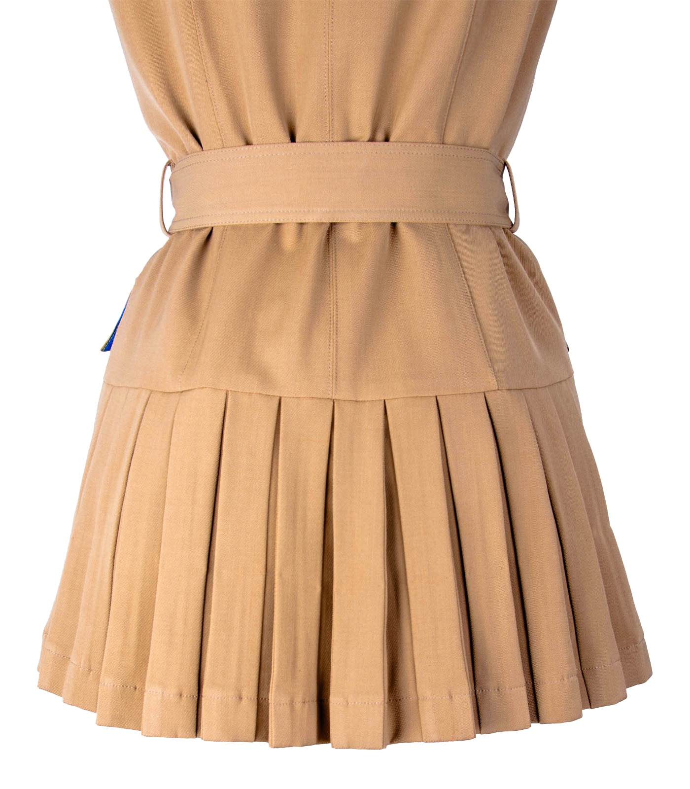 Wool Gabardine Sleeveless Jacket - Image 6