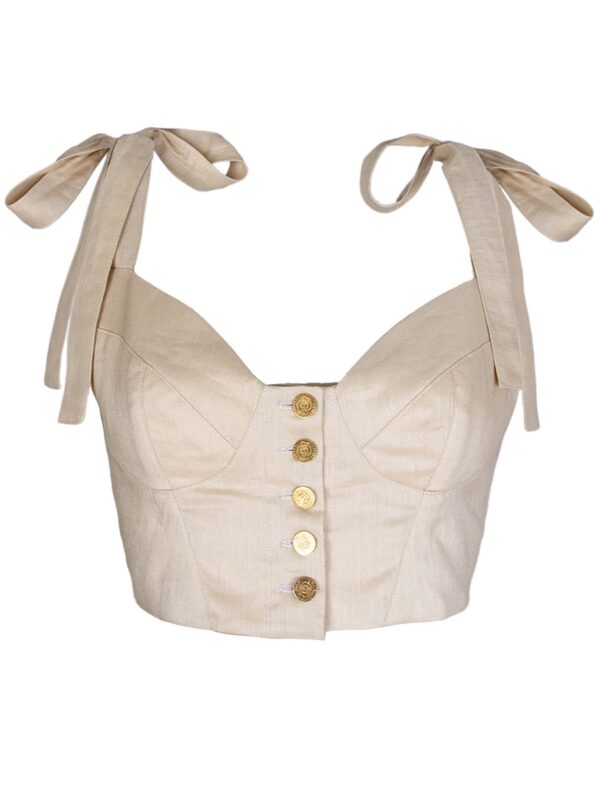 Linen & Silk Corset Top