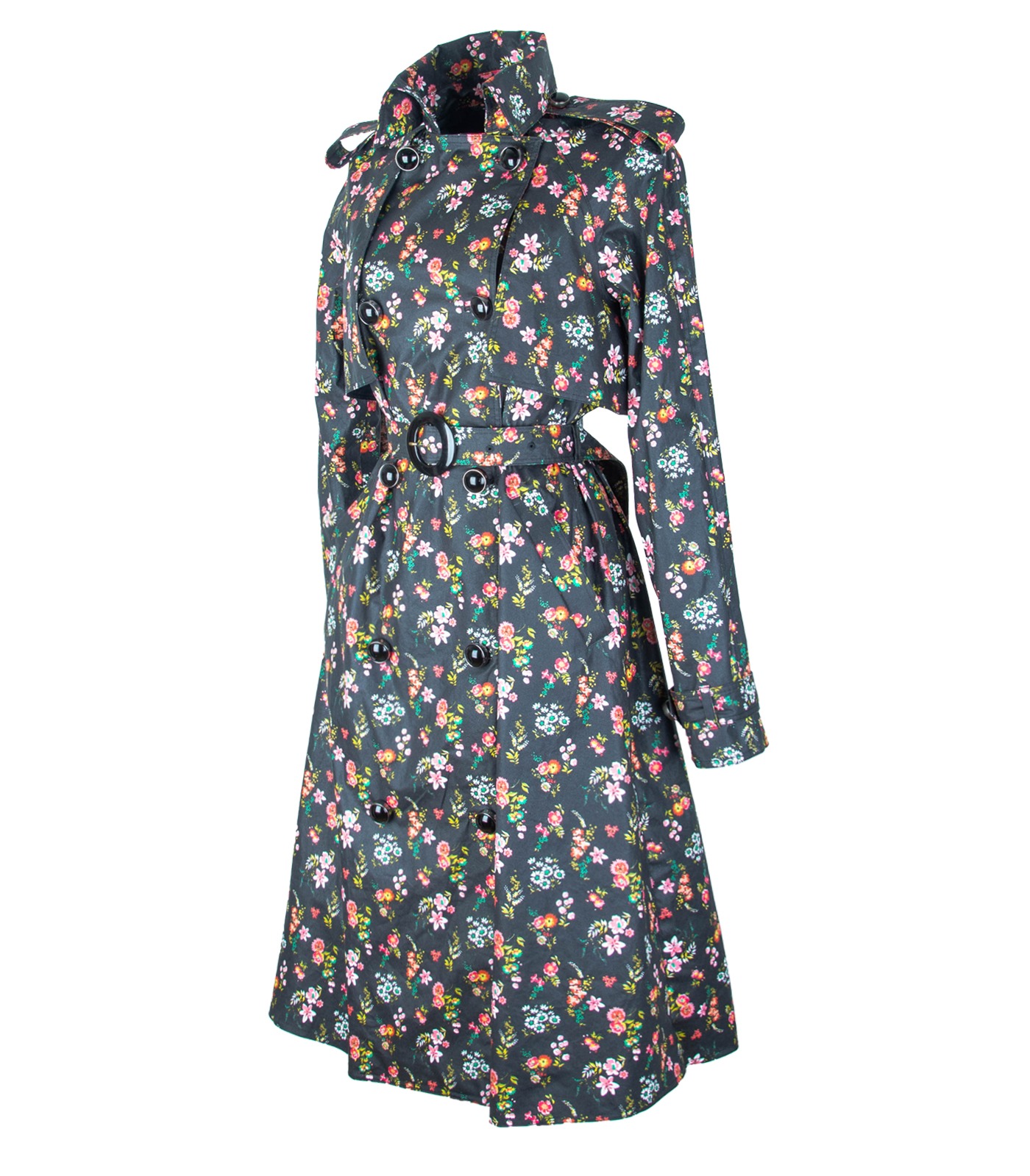 Coated Cotton Double-Breasted Trench Coat - Image 8