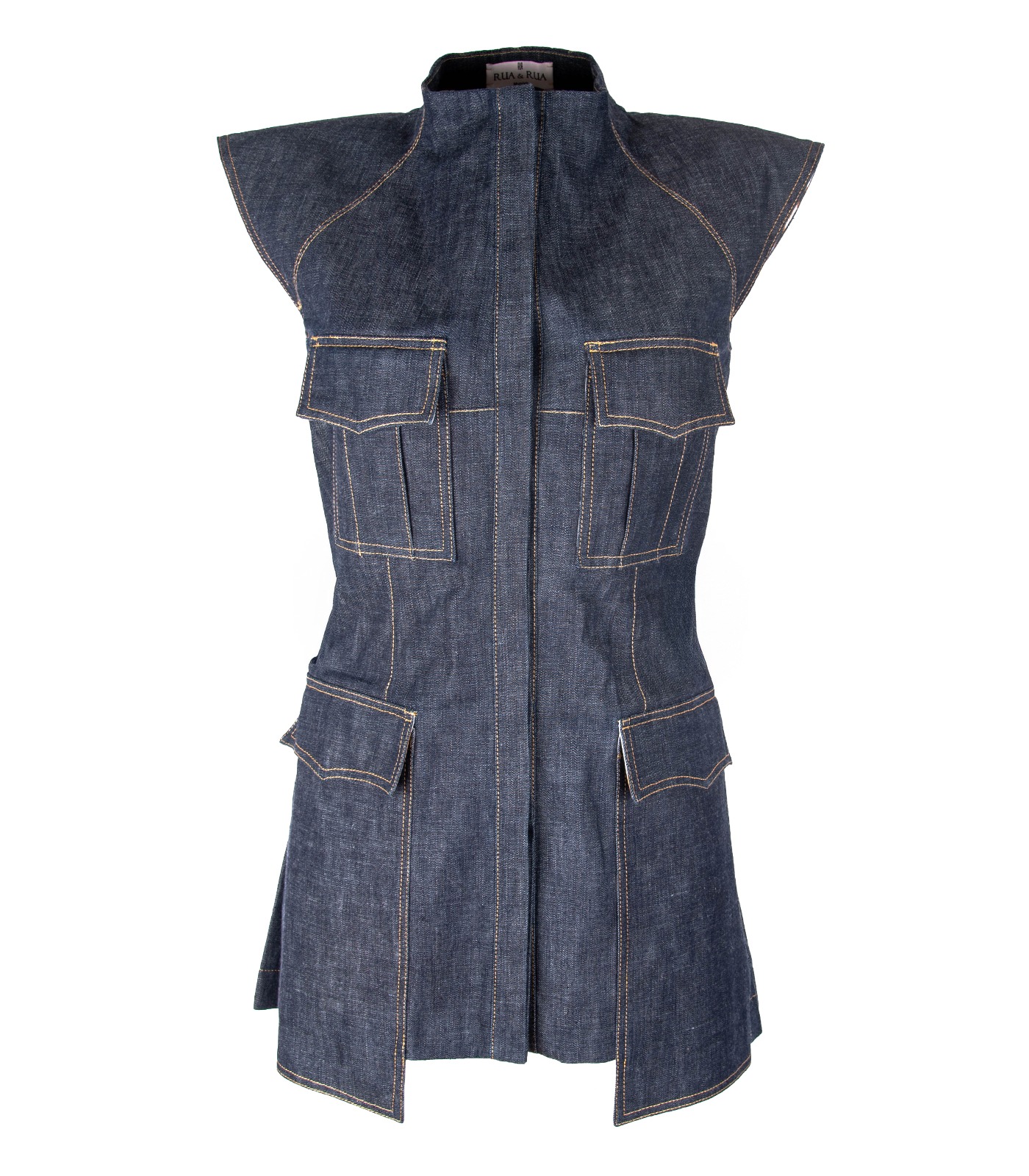 Denim Sleeveless Jacket Vest - Image 8