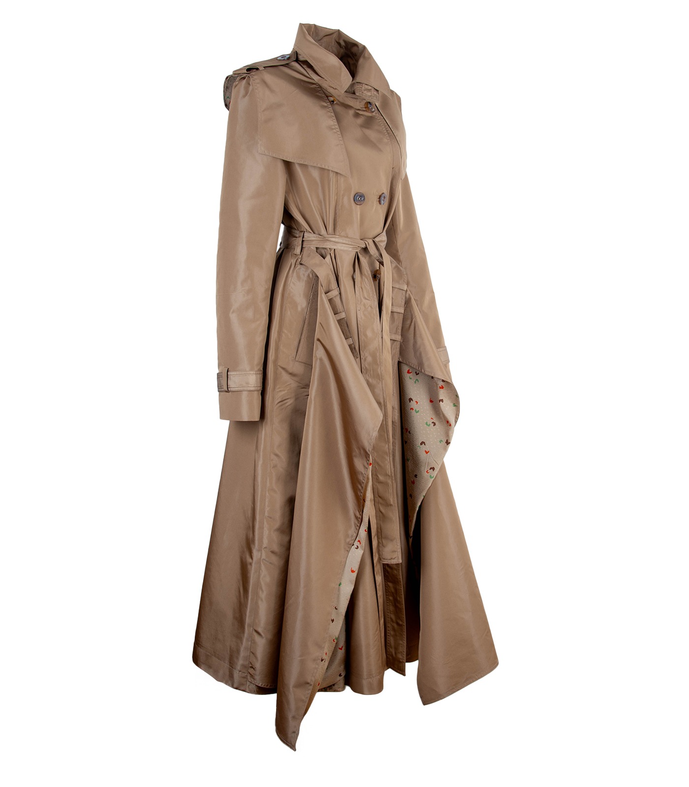 Silk Double-Breasted Trench Coat - Image 7