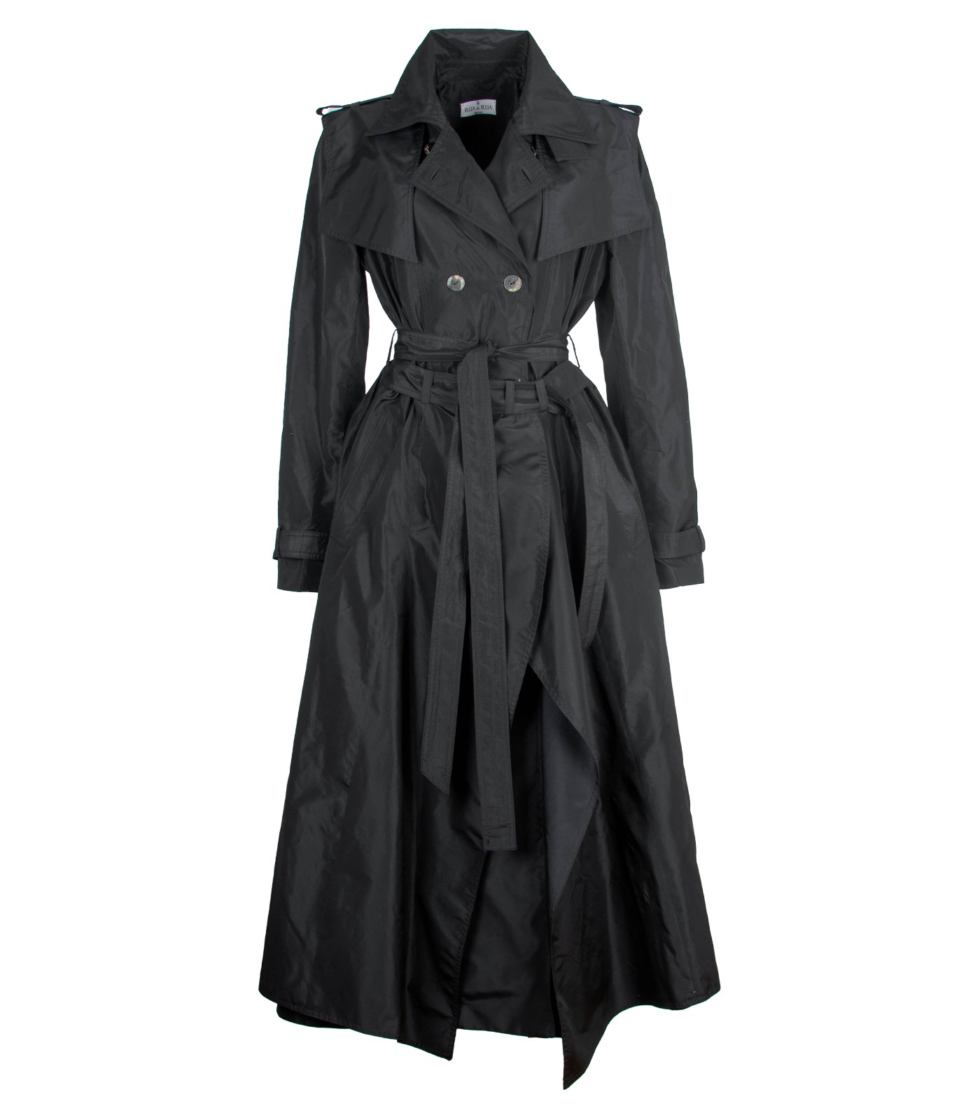 Silk Double-Breasted Trench Coat - Image 3