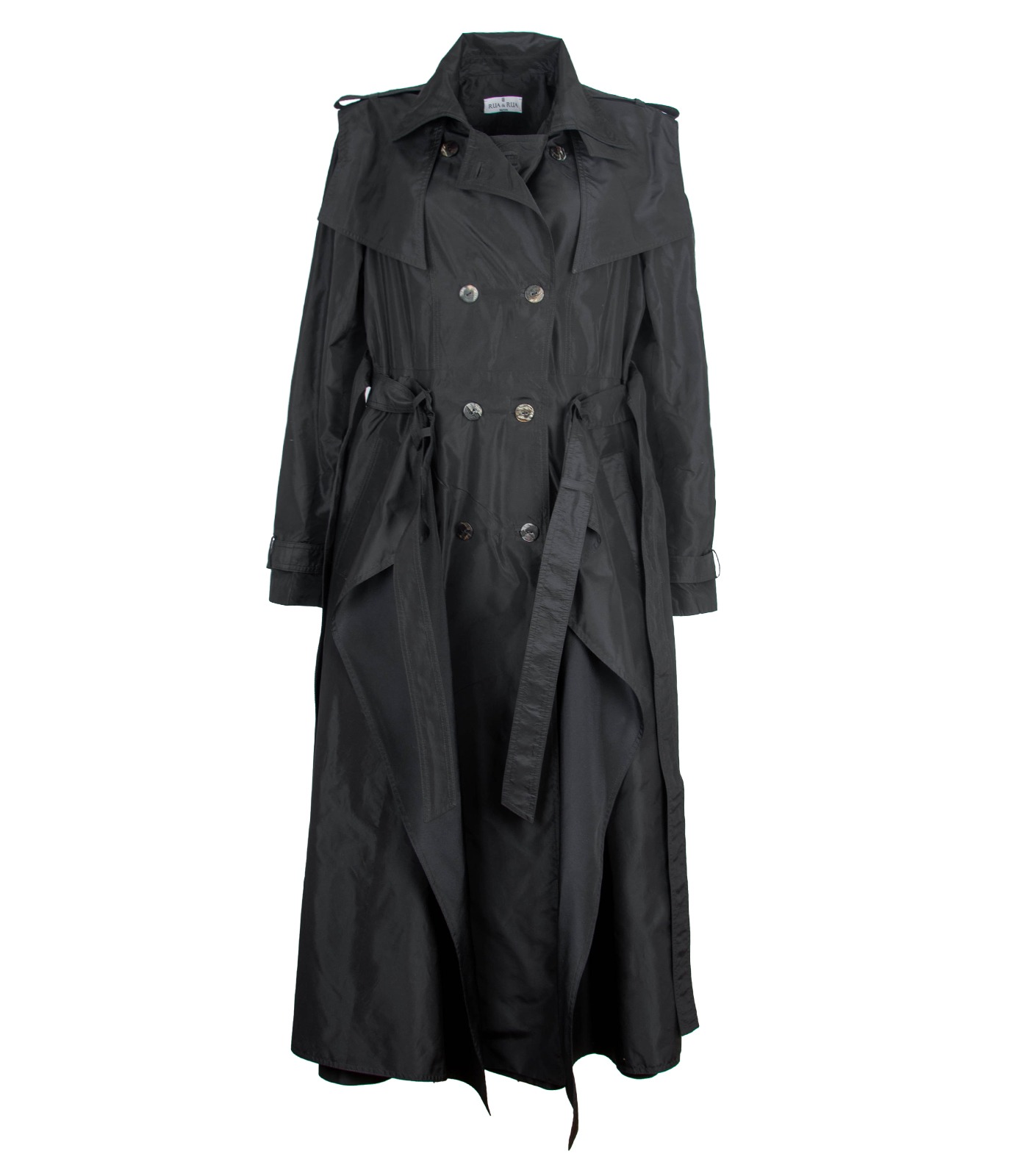 Silk Double-Breasted Trench Coat - Image 14