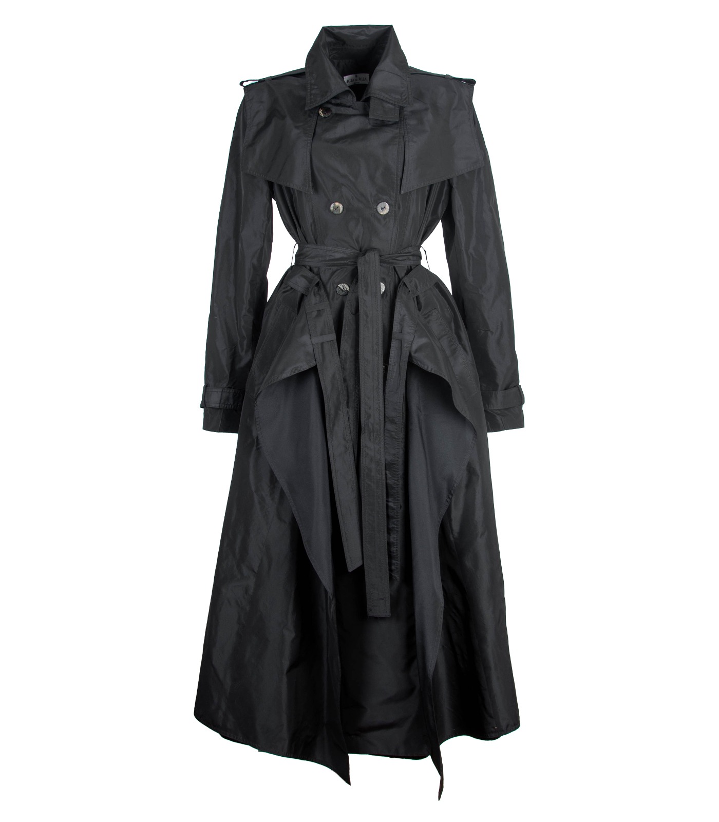 Silk Double-Breasted Trench Coat - Image 5
