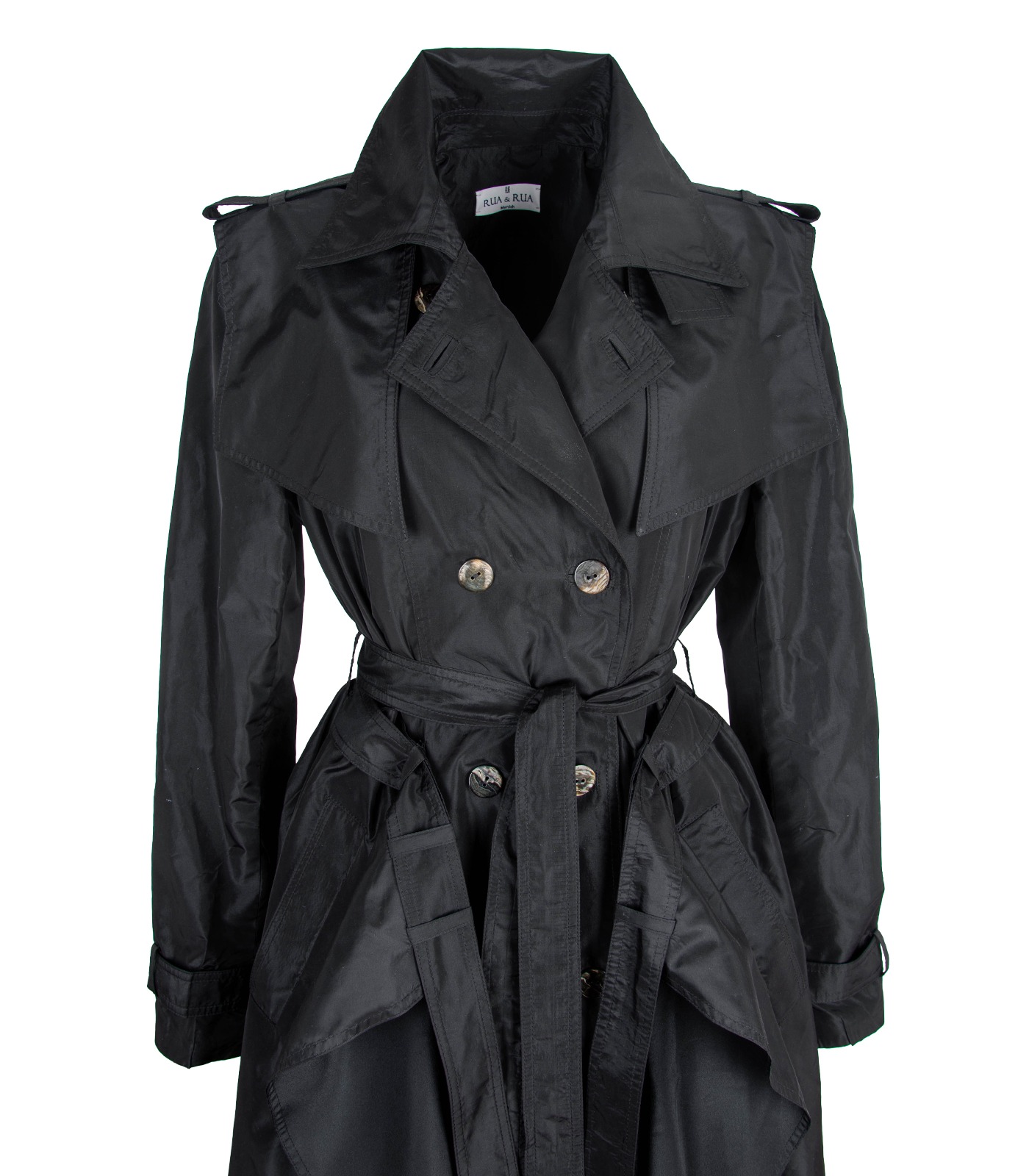 Silk Double-Breasted Trench Coat - Image 8