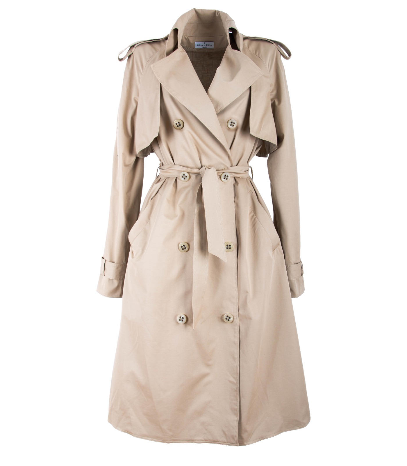 Cotton Double-Breasted Trench Coat
