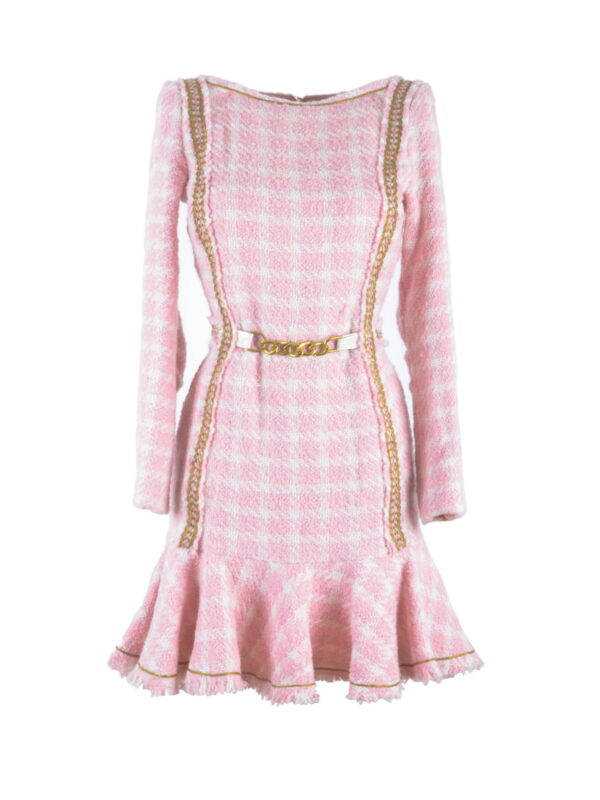 Bouclé Tweed Fringed Dress