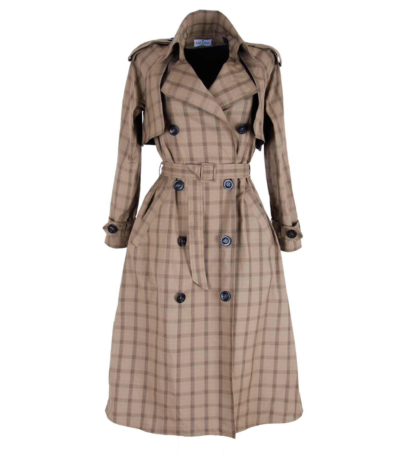 Silk Double-Breasted Trench Coat